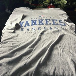 MLB Majestic Men’s Property of Yankees Baseball Tee Color Gray Size XXL